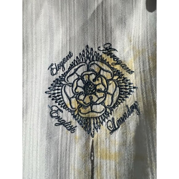 English Laundry Men's Blue Print Shirt L Button Up Christopher Wicks M26 - Picture 6 of 14